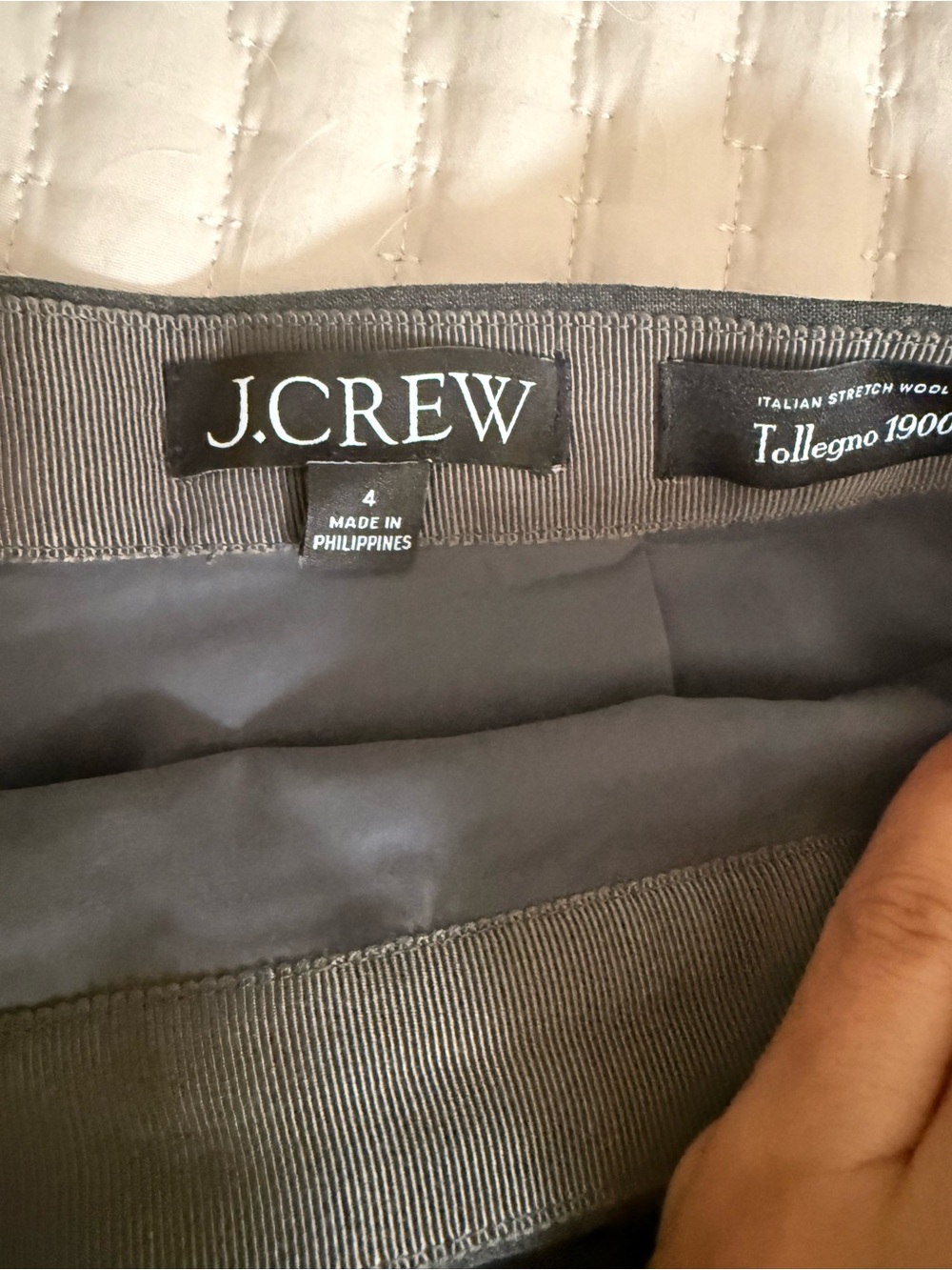 J. Crew Charcoal Gray Women's Skirt - Wool Blend